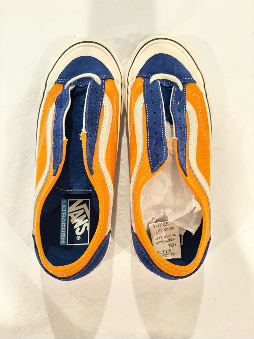 Vans style 36 Devon SF salt wash in Blue and Orange